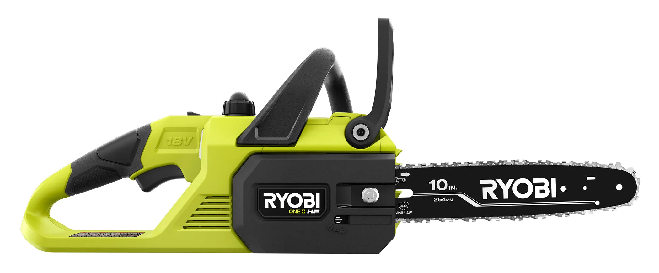 Open Box -  RYOBI ONE  10 in. HP 18-Volt Brushless Lithium-Ion Electric Cordless Chainsaw - 4.0 Ah Battery and Charger Included