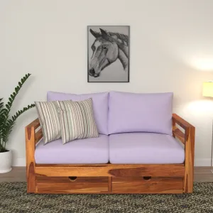 Peter Purple Vintage Wooden Sofa With Storage