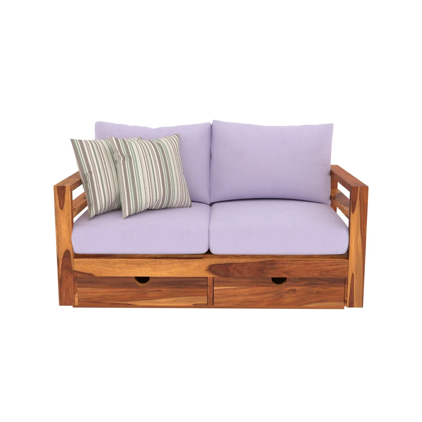 Peter Purple Vintage Wooden Sofa With Storage