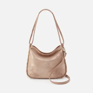 Phoebe Shoulder Bag In Metallic Leather - Gilded Beige