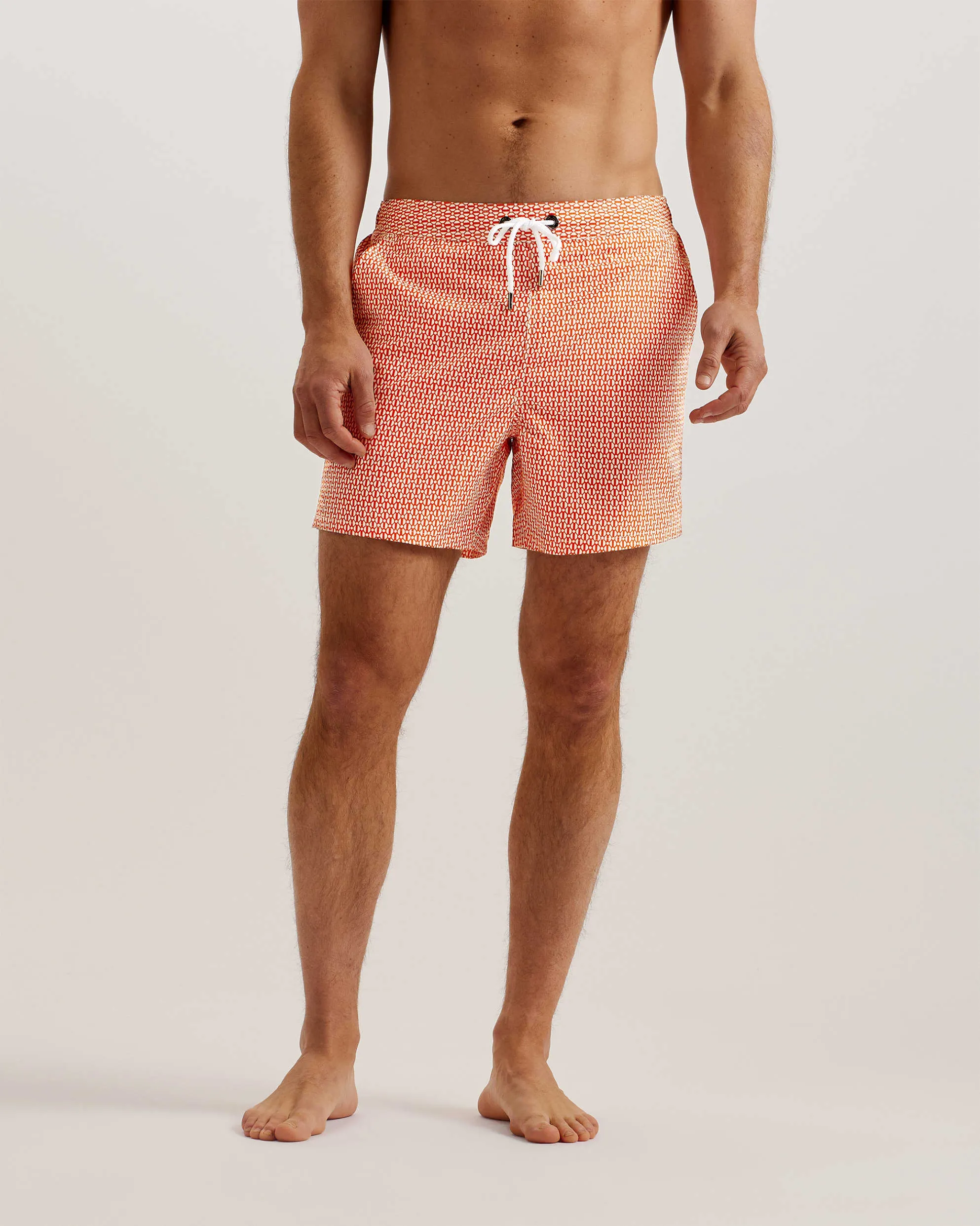 Popov Geometric Swimshort Brt-Orange