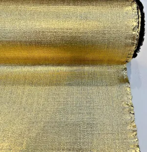 Precious Metal Metallic Gold 24K Heavy Italian Upholstery Fabric By The Yard