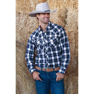 Pure Western Mens Mitchell Check Western Long Sleeve Shirt