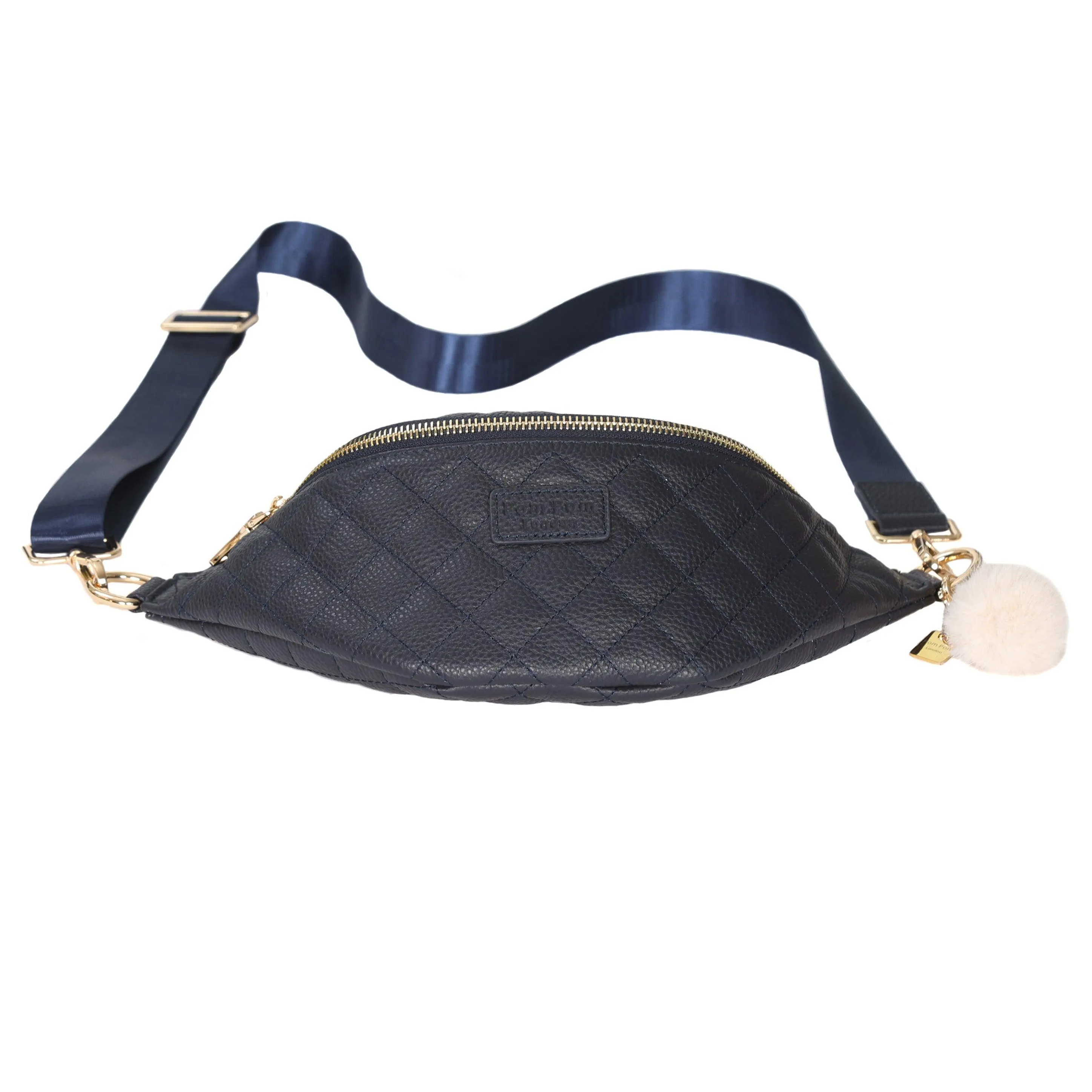 Quilted Bum Bag Navy & Accessories