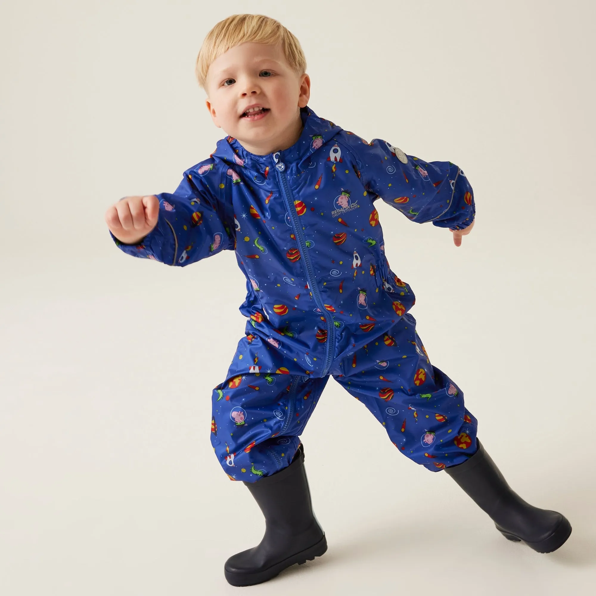 Regatta Kids' Peppa Pig Pobble Waterproof Puddle Suit