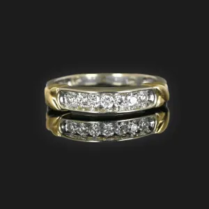 Seven Stone Diamond Half Eternity Ring in White Gold