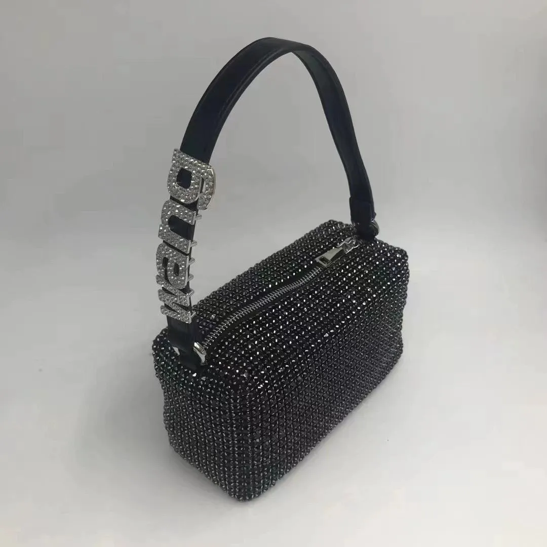 Spring and Summer New Arrival King Rhinestone Bag Women's Bag Easiest for Match over Crystal Bag Shoulder Crossbody Satchel Underarm Bag