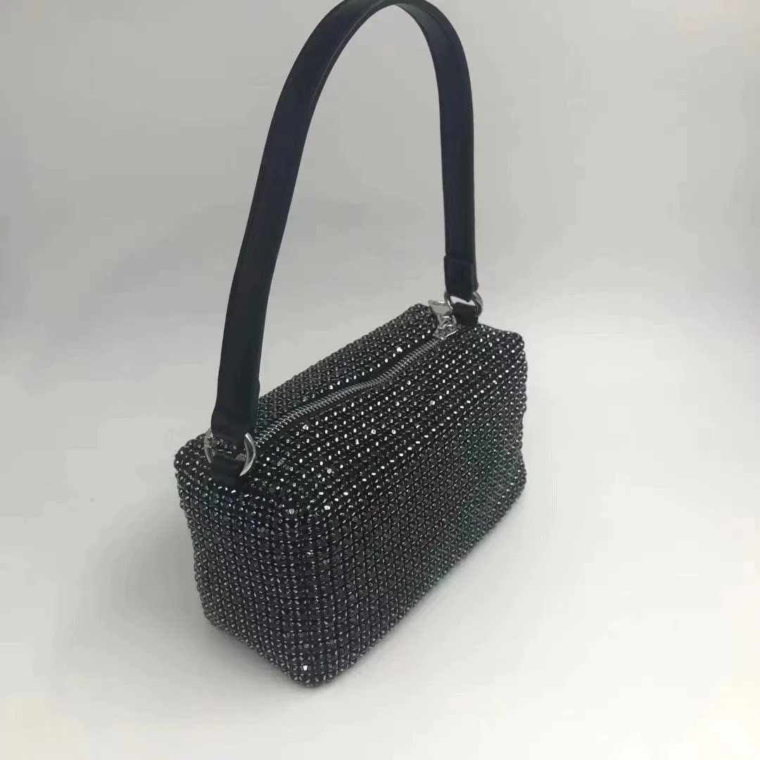 Spring and Summer New Arrival King Rhinestone Bag Women's Bag Easiest for Match over Crystal Bag Shoulder Crossbody Satchel Underarm Bag