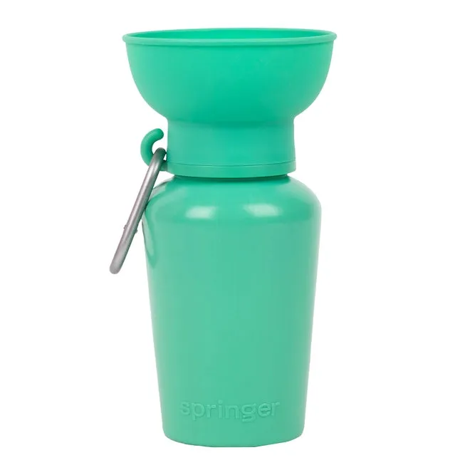 Springer Flip Travel Dog Water Bottle - Green