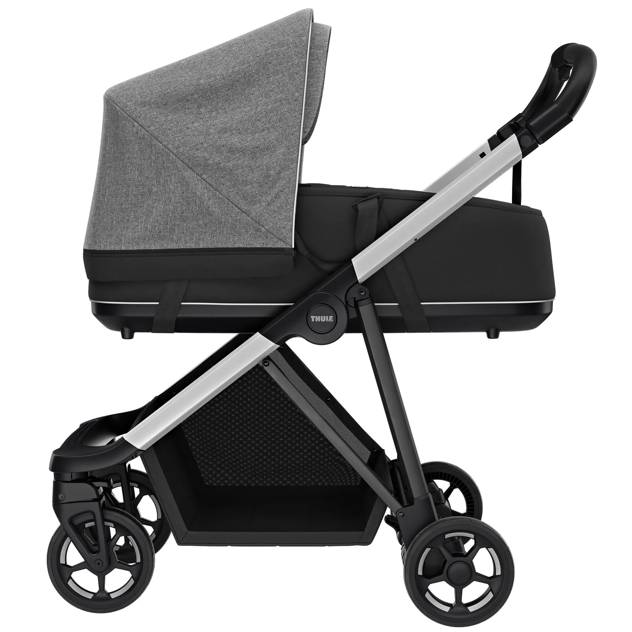 Thule Shine Grey Melange with Bassinet