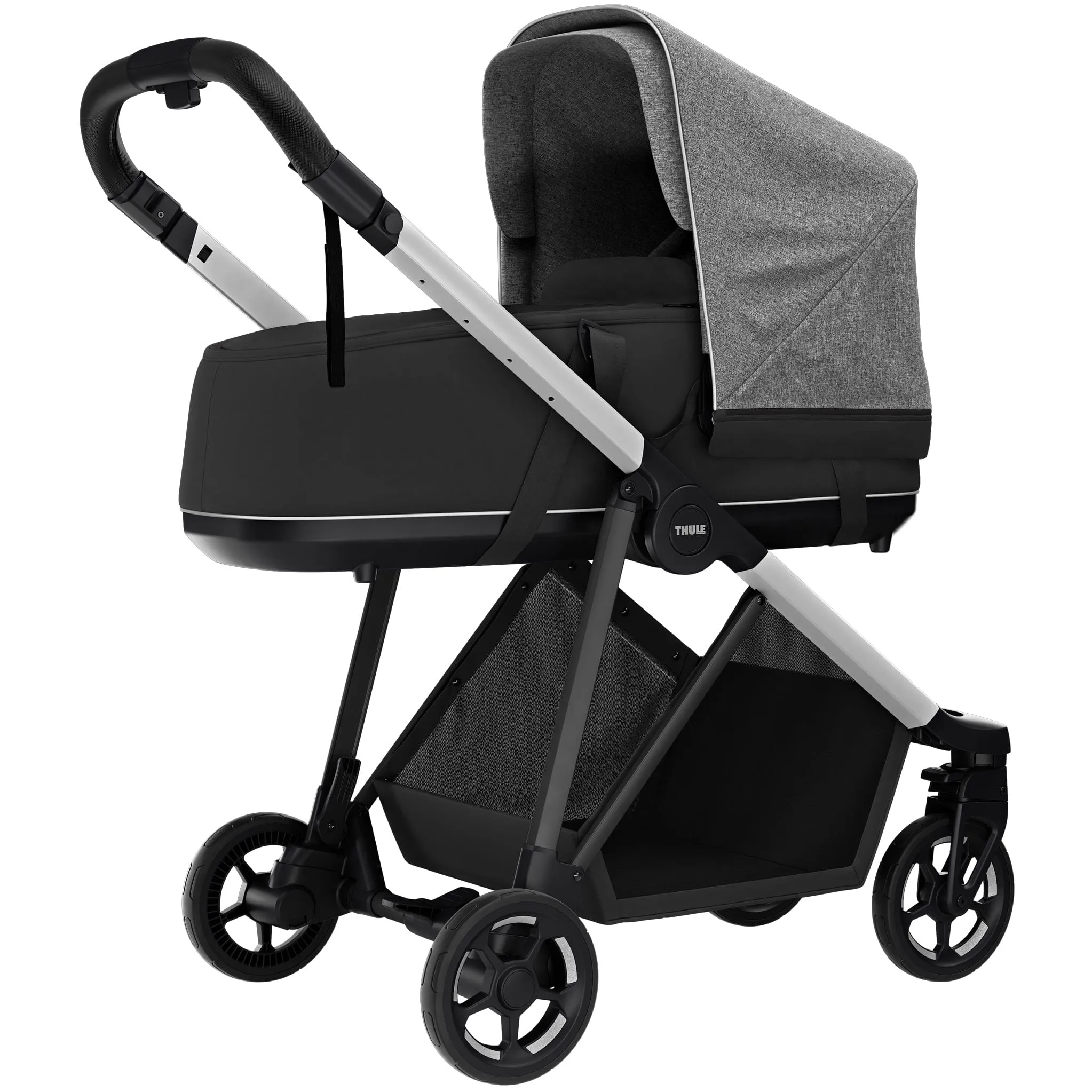 Thule Shine Grey Melange with Bassinet