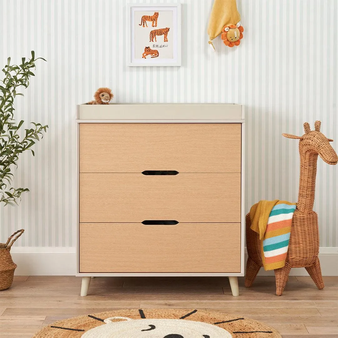 Tutti Bambini Fika 3 Piece Room Set - Light Oak/White Sand