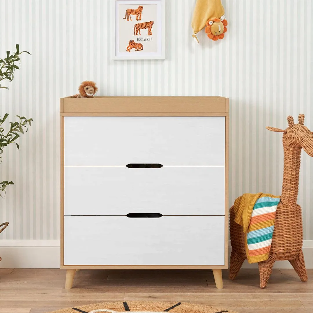 Tutti Bambini Fika Mini 2 Piece Room Set - White/Light Oak