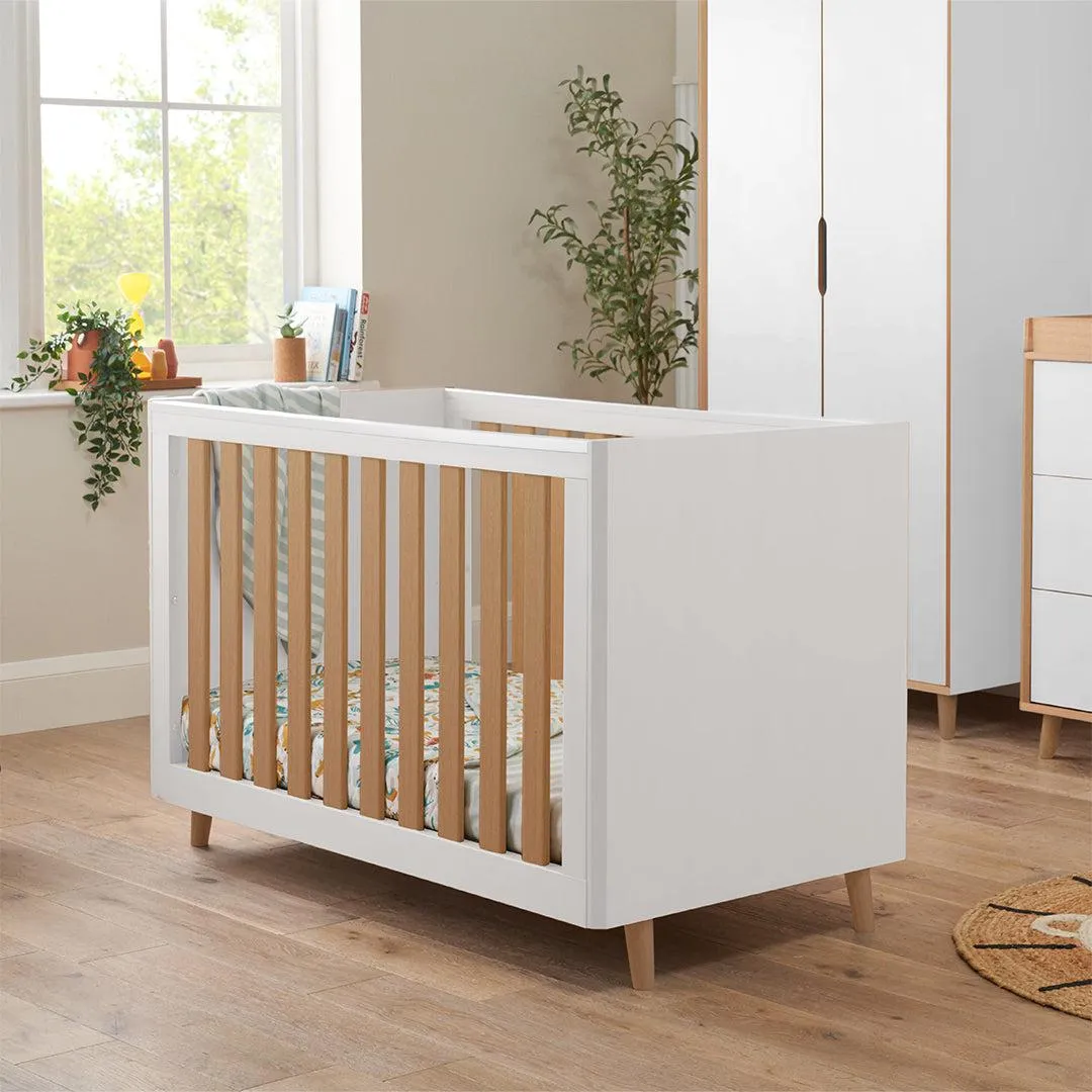 Tutti Bambini Fika Mini 2 Piece Room Set - White/Light Oak