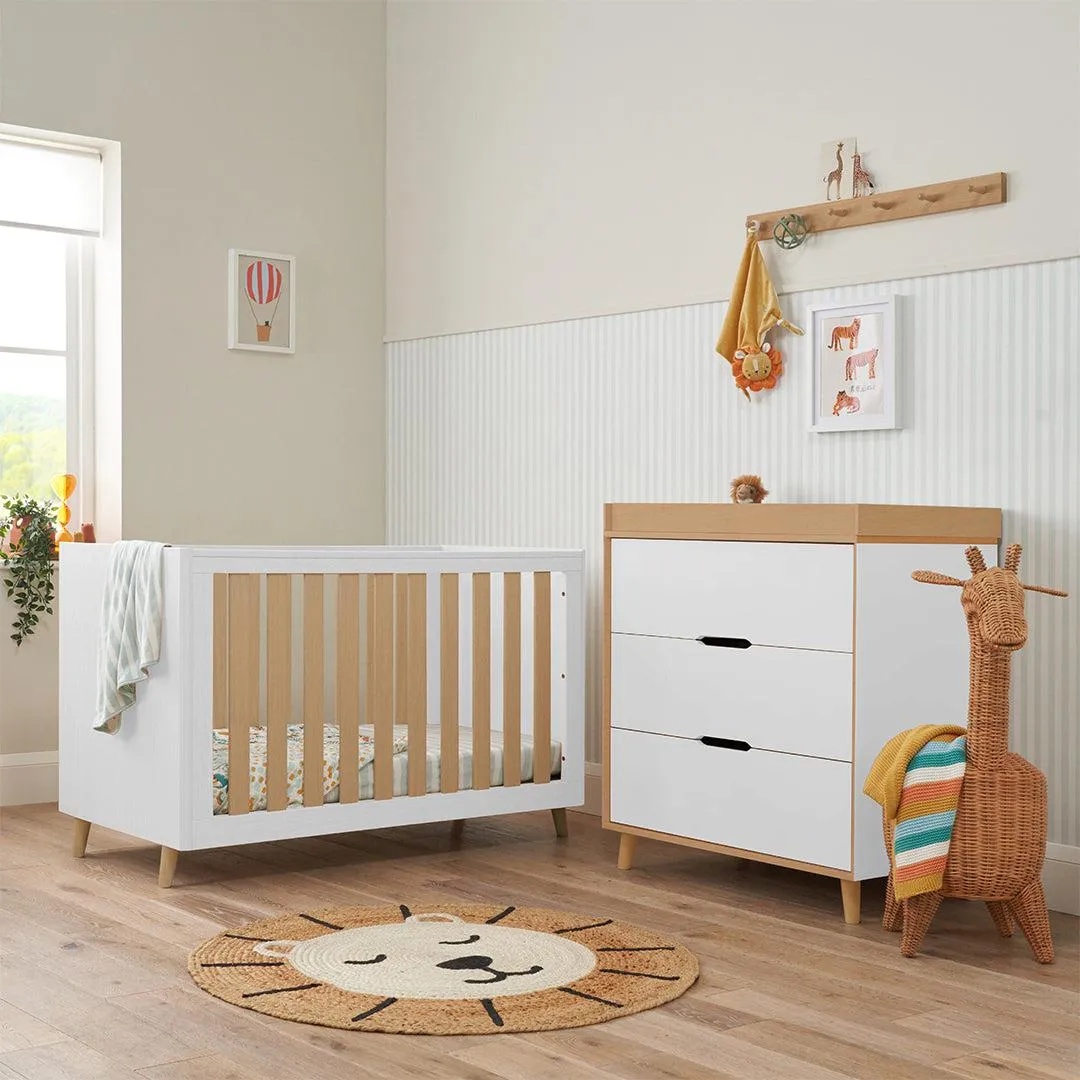 Tutti Bambini Fika Mini 2 Piece Room Set - White/Light Oak