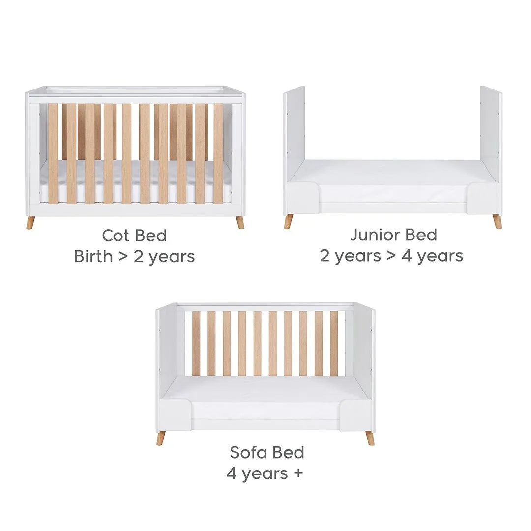 Tutti Bambini Fika Mini 2 Piece Room Set - White/Light Oak