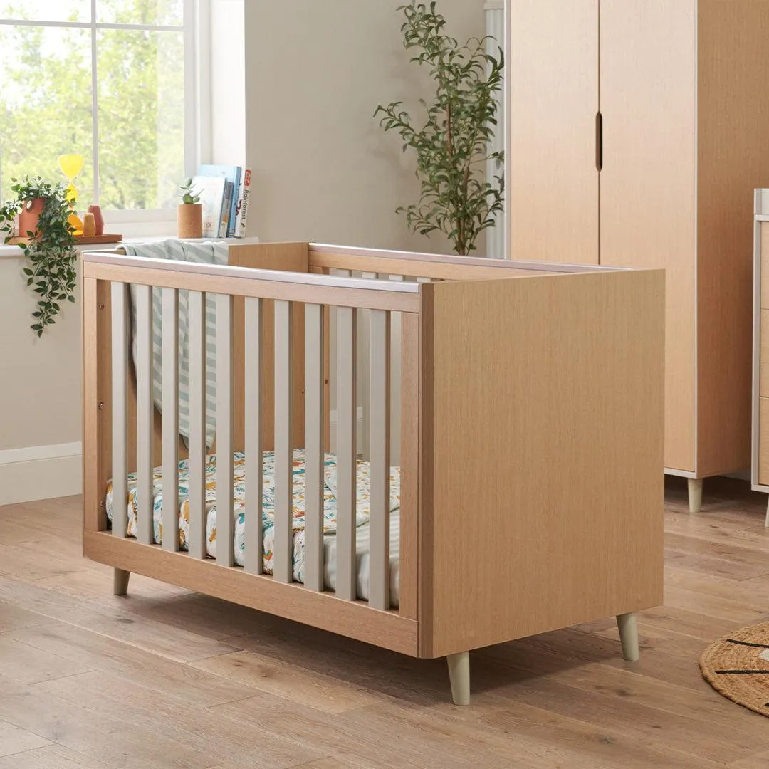 Tutti Bambini Fika Mini 3 Piece Room Set - Light Oak/White Sand