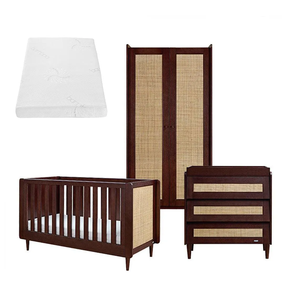 Tutti Bambini Japandi 3 Piece Room Set  - Warm Walnut