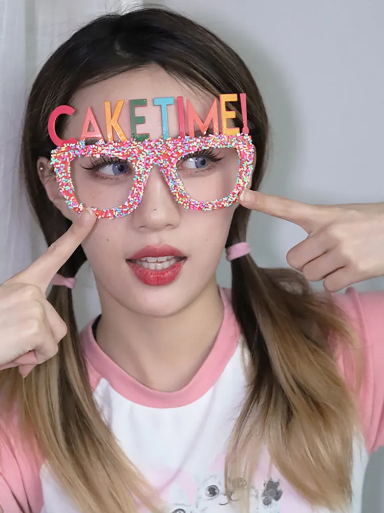 Unisex Cake Time Party Lensless Frames