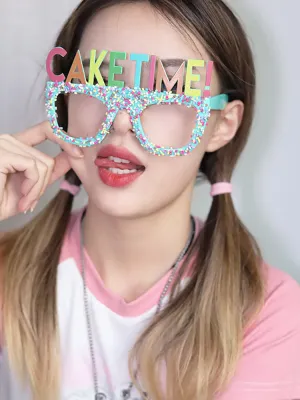 Unisex Cake Time Party Lensless Frames