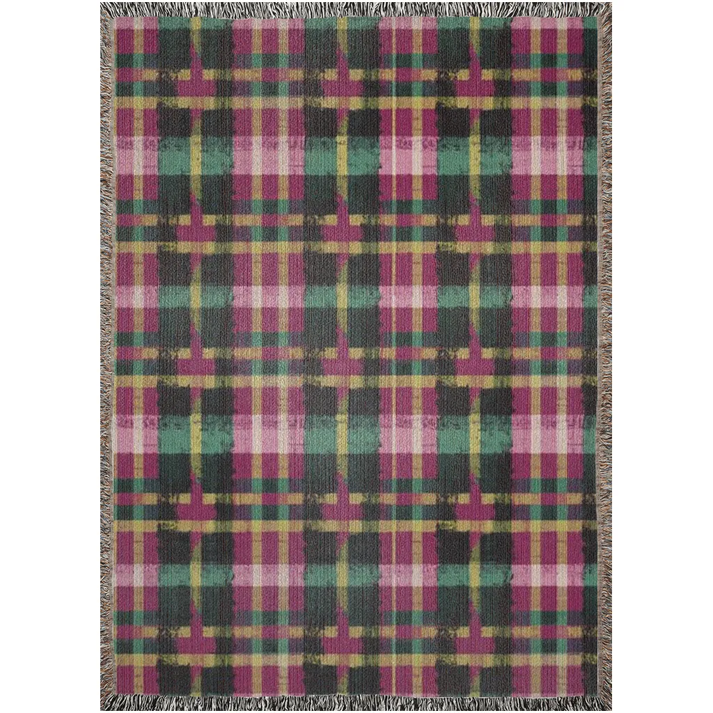 Vampire Art Grunge Premium 100% Cotton Soft Woven Blankets/Throws - Scottish Tartan