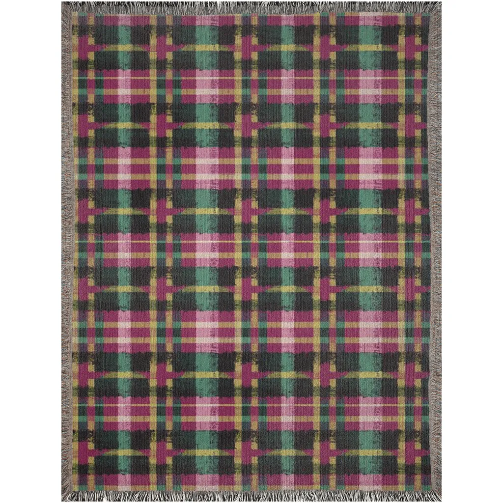 Vampire Art Grunge Premium 100% Cotton Soft Woven Blankets/Throws - Scottish Tartan