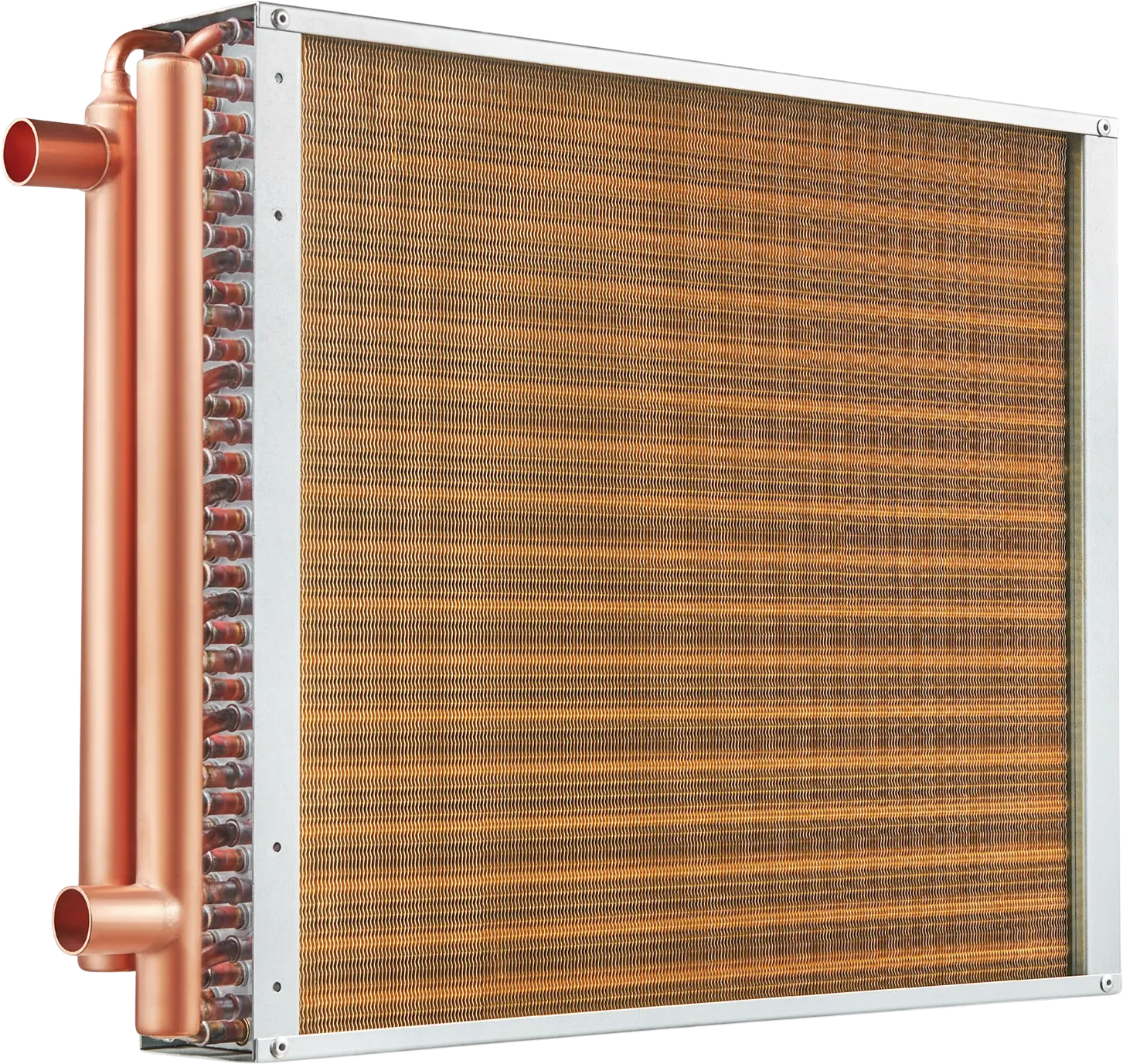 Vevor Heat Exchanger Water to Air 18" x 20" with 3-Row 3/8" Copper Ports New