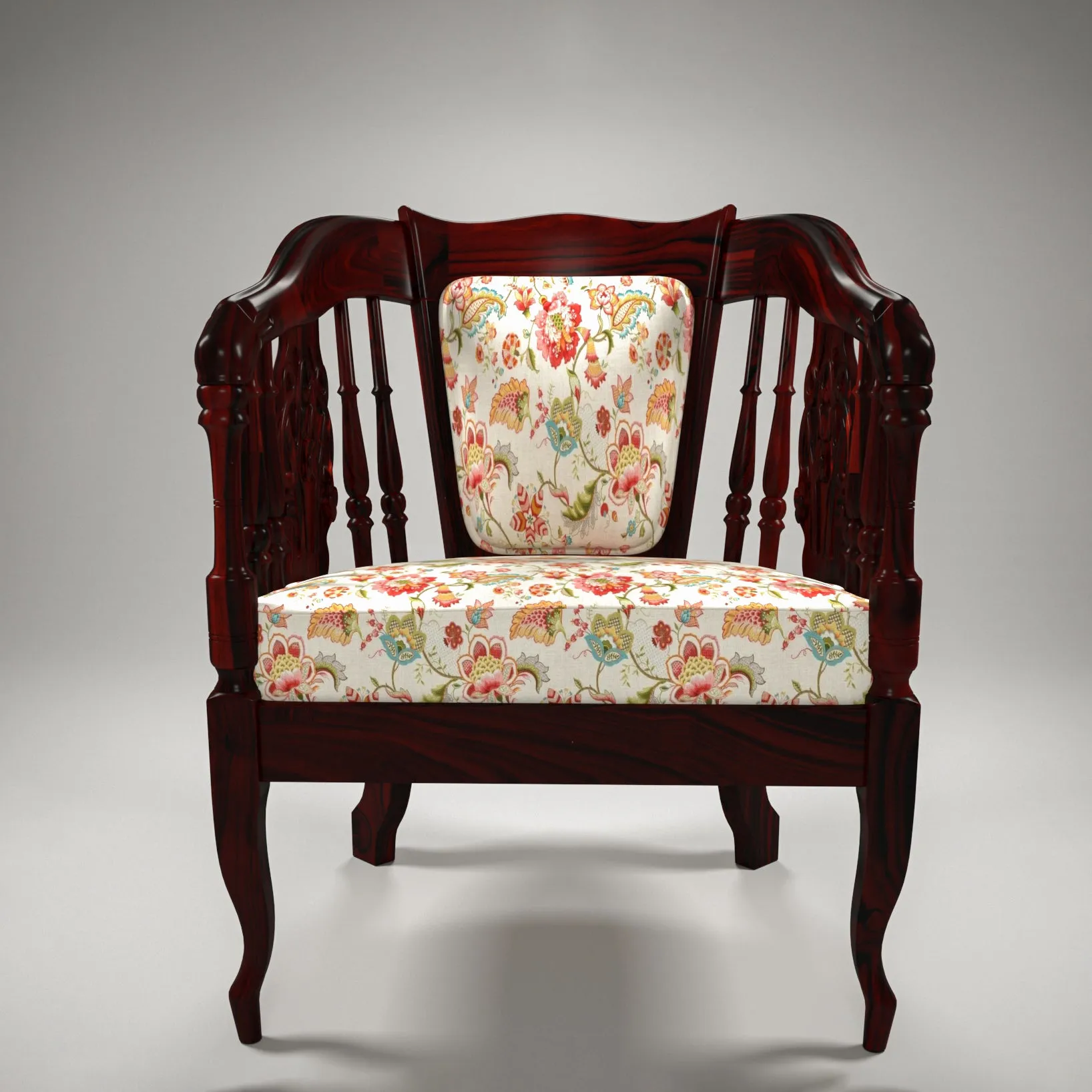 Vintage Touch Elegant Wooden Handmade Arm Chair for Home