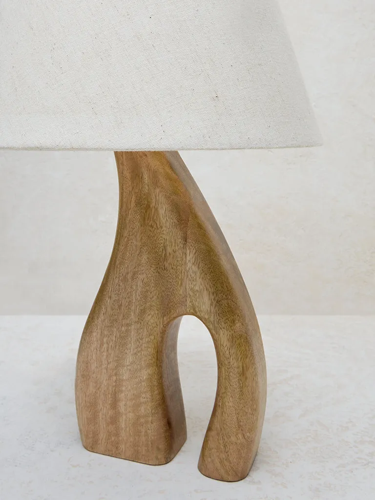 Westside Home Beige Abstract Design Table Lamp- Medium