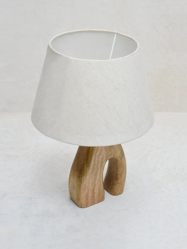 Westside Home Beige Abstract Design Table Lamp- Medium