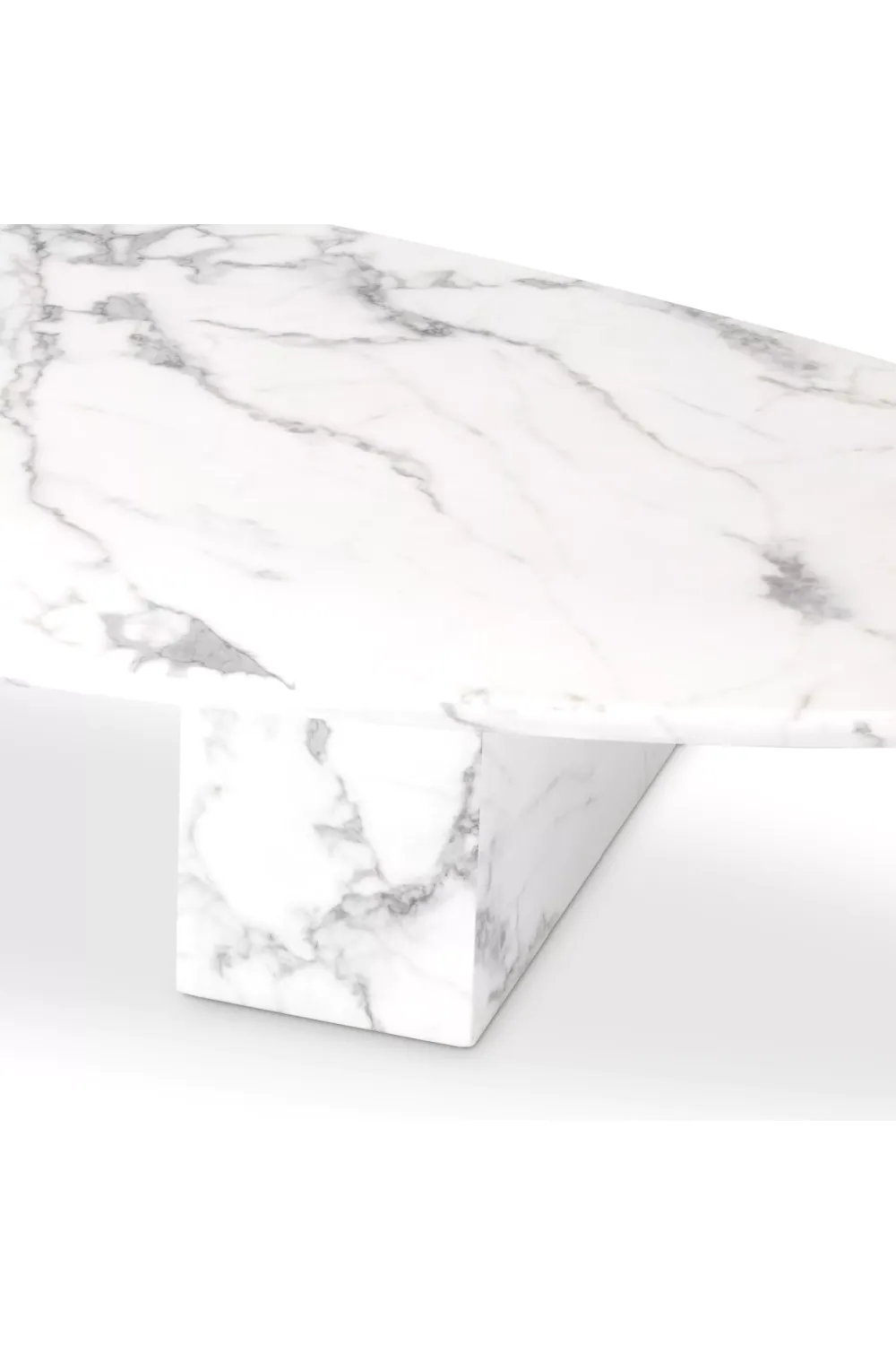 White Marble Oval Coffee Table | Eichholtz Aurore