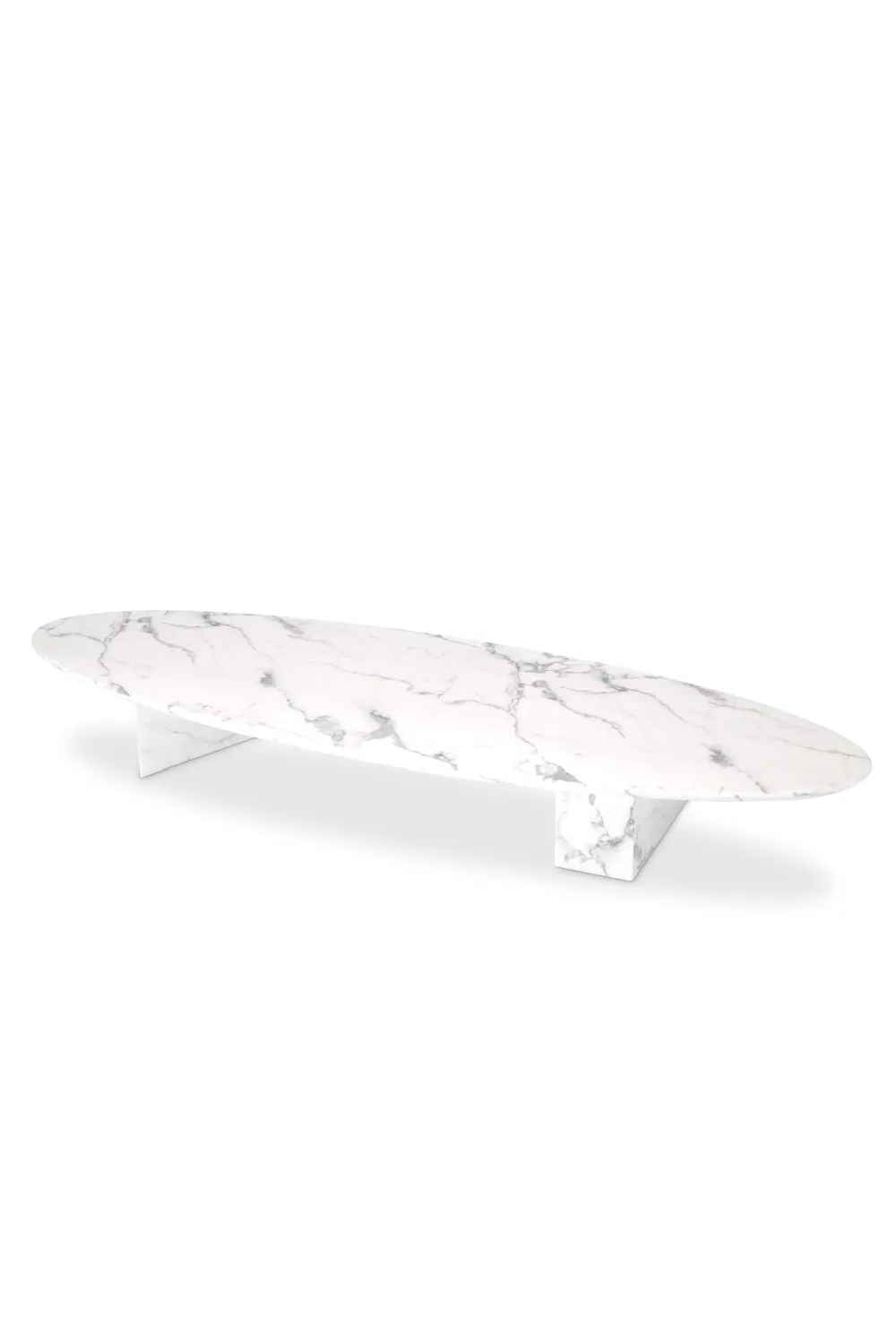 White Marble Oval Coffee Table | Eichholtz Aurore