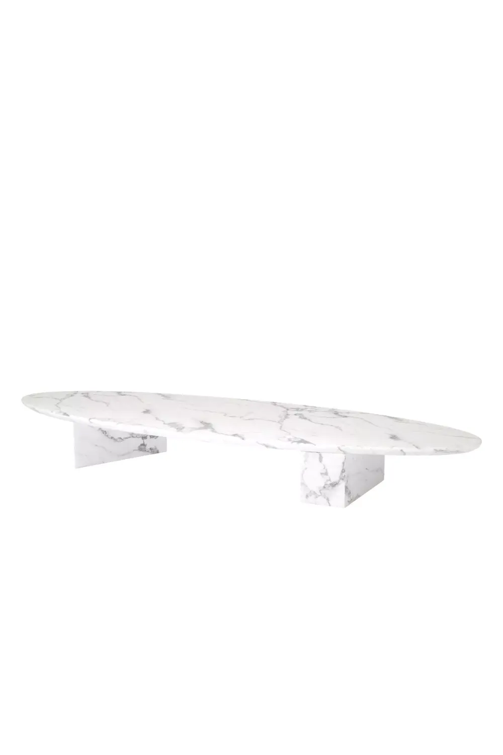 White Marble Oval Coffee Table | Eichholtz Aurore