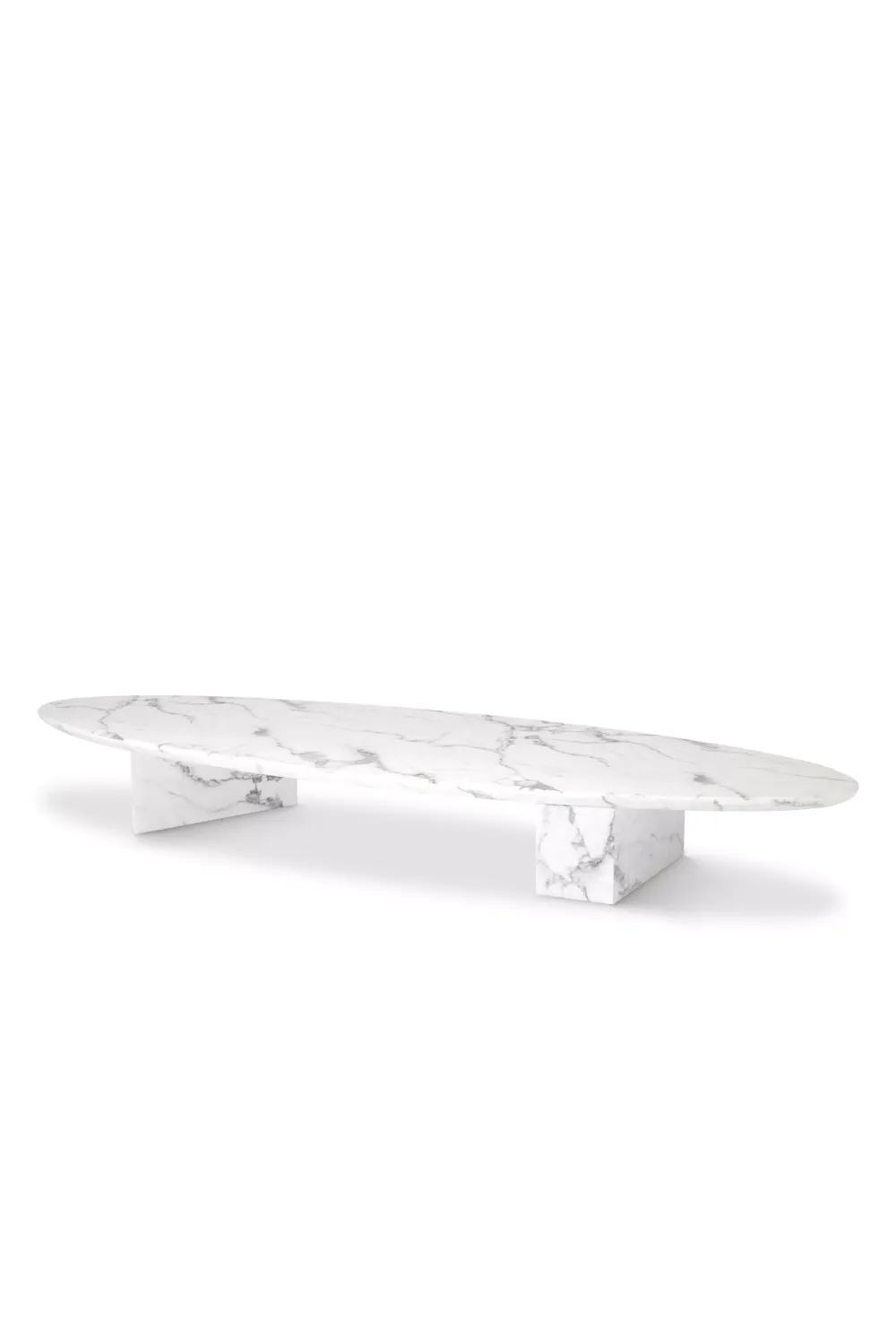 White Marble Oval Coffee Table | Eichholtz Aurore