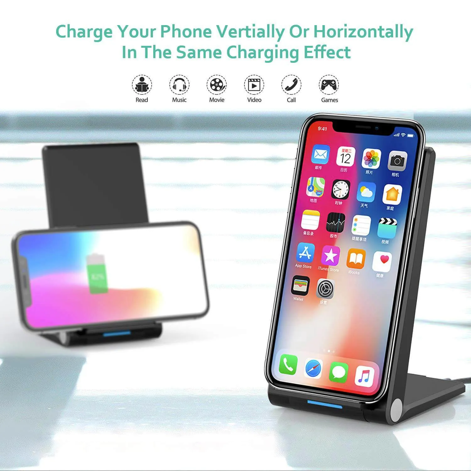 Wireless Charging Stand - Foldable, 10W